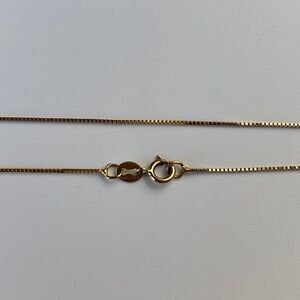 14k Yellow Gold Box Chain Necklace